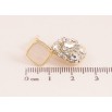 Серьги Xuping QQMM цвет Позолота 14K пусеты "Ромбовые подвески с кристаллами" фото №3