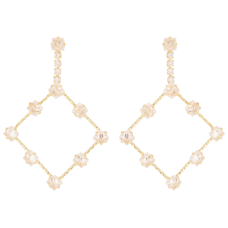 Серьги Xuping QQMM цвет Позолота 14K пусеты "Ромбовые подвески с кристаллами" фото №15 Серьги Xuping QQMM цвет Позолота 14K пусеты "Ромбовые подвески с кристаллами" фото №15
