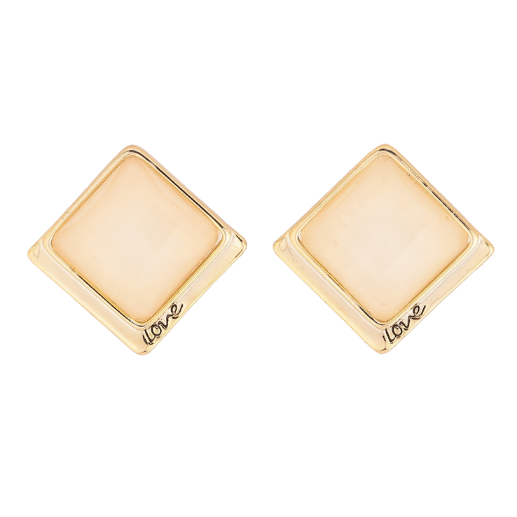 Серьги Xuping QQMM цвет Позолота 14K пусеты "Ромбы Love" 17х17мм фото №4 Серьги Xuping QQMM цвет Позолота 14K пусеты "Ромбы Love" 17х17мм фото №4