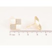 Серьги Xuping QQMM цвет Позолота 14K пусеты "Ромбы с белой эмалью и кристаллами" 12х12мм фото №3 Серьги Xuping QQMM цвет Позолота 14K пусеты "Ромбы с белой эмалью и кристаллами" 12х12мм фото №3