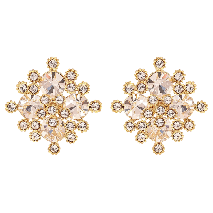 Серьги Xuping QQMM цвет Позолота 14K пусеты "Россыпь кристаллов" фото №22 Серьги Xuping QQMM цвет Позолота 14K пусеты "Россыпь кристаллов" фото №22