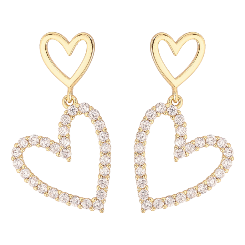 Сережки Xuping QQMM колір Позолота 14K пусети "Сердечки" фото №5 Сережки Xuping QQMM колір Позолота 14K пусети "Сердечки" фото №5