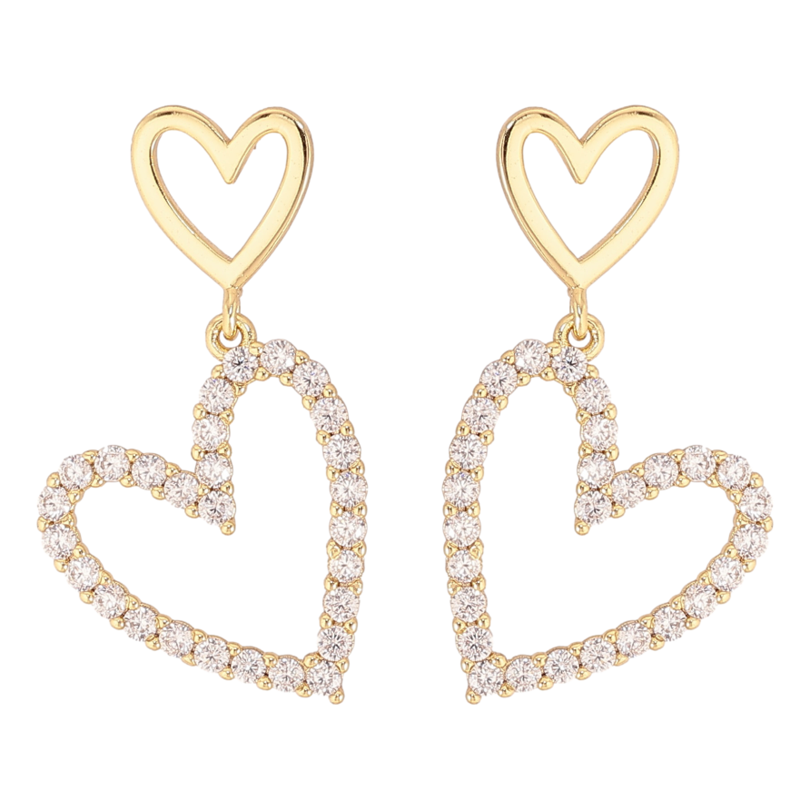 Сережки Xuping QQMM колір Позолота 14K пусети "Сердечки" фото №1 Сережки Xuping QQMM колір Позолота 14K пусети "Сердечки" фото №1
