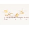 Серьги Xuping QQMM цвет Позолота 14K пусеты "Завитки с кристаллами и жемчужинами" фото №3 Серьги Xuping QQMM цвет Позолота 14K пусеты "Завитки с кристаллами и жемчужинами" фото №3