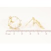 Серьги Xuping QQMM цвет Позолота 14K пусеты "Кольца с цветочным орнаментом и мушками" фото №2