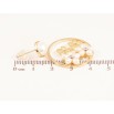 Серьги Xuping QQMM цвет Позолота 14K пусеты "Кольца с цветочным узором" фото №3 Серьги Xuping QQMM цвет Позолота 14K пусеты "Кольца с цветочным узором" фото №3