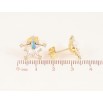 Серьги Xuping QQMM цвет 14K с кристаллами Swarovski пусеты "Кристальные звезды АВ" фото №3 Серьги Xuping QQMM цвет 14K с кристаллами Swarovski пусеты "Кристальные звезды АВ" фото №3