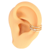 Серьги Xuping цвет Позолота 14K моно-каффа "Узор с кристаллами" На левое ухо фото №3