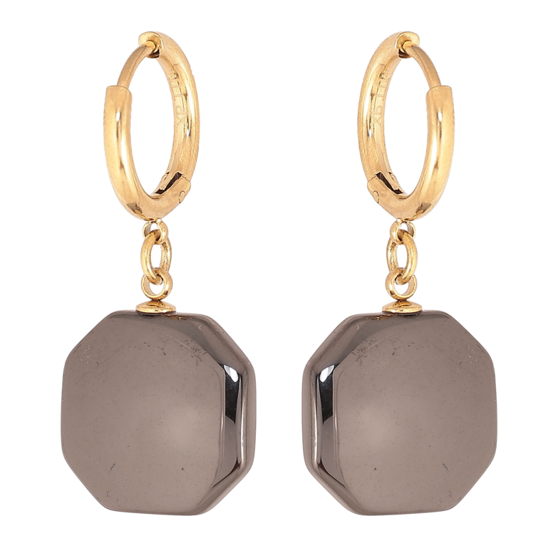 Сережки Xuping TTM Stainless Steel колір 14К підвіски на колечках "Підвіски з чорної кераміки" фото №21 Сережки Xuping TTM Stainless Steel колір 14К підвіски на колечках "Підвіски з чорної кераміки" фото №21