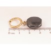 Сережки Xuping TTM Stainless Steel колір 14К підвіски на колечках "Підвіски з чорної кераміки" фото №2 Сережки Xuping TTM Stainless Steel колір 14К підвіски на колечках "Підвіски з чорної кераміки" фото №2