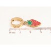 Серьги Xuping TTM Stainless Steel цвет 14К подвески на колечках "Клубнички" фото №2 Серьги Xuping TTM Stainless Steel цвет 14К подвески на колечках "Клубнички" фото №2
