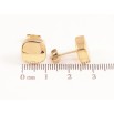 Серьги Xuping TTM Stainless Steel цвет 14К пусеты квадраты 10х10мм фото №2 Серьги Xuping TTM Stainless Steel цвет 14К пусеты квадраты 10х10мм фото №2