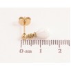 Серьги Xuping TTM Stainless Steel цвет 14К пусеты капельки из белой керамики фото №2 Серьги Xuping TTM Stainless Steel цвет 14К пусеты капельки из белой керамики фото №2