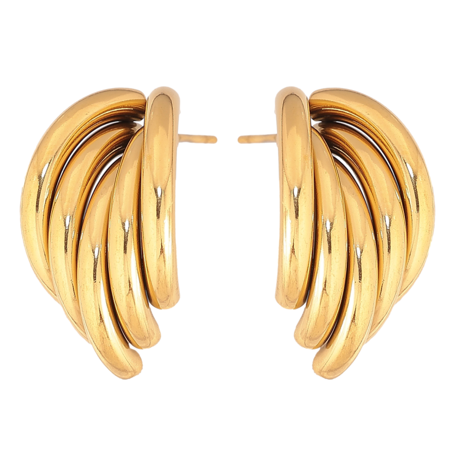 Серьги Xuping TTM Stainless Steel цвет 14К пусеты "Декоративные" фото №1 Серьги Xuping TTM Stainless Steel цвет 14К пусеты "Декоративные" фото №1
