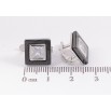 Серьги Xuping TTM Stainless Steel цвет Родий английский замок "Квадраты с черной керамикой и кристаллами" фото №2 Серьги Xuping TTM Stainless Steel цвет Родий английский замок "Квадраты с черной керамикой и кристаллами" фото №2