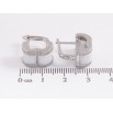 Серьги Xuping TTM Stainless Steel цвет Родий английский замок "Узор с белой керамикой и кристаллами" фото №2 Серьги Xuping TTM Stainless Steel цвет Родий английский замок "Узор с белой керамикой и кристаллами" фото №2