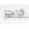 Серьги Xuping TTM Stainless Steel цвет Родий английский замок "Узор с белой керамикой" фото №2 Серьги Xuping TTM Stainless Steel цвет Родий английский замок "Узор с белой керамикой" фото №2