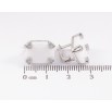 Серьги Xuping TTM Stainless Steel цвет Родий английский замок "Вставка из белой керамики" фото №2 Серьги Xuping TTM Stainless Steel цвет Родий английский замок "Вставка из белой керамики" фото №2
