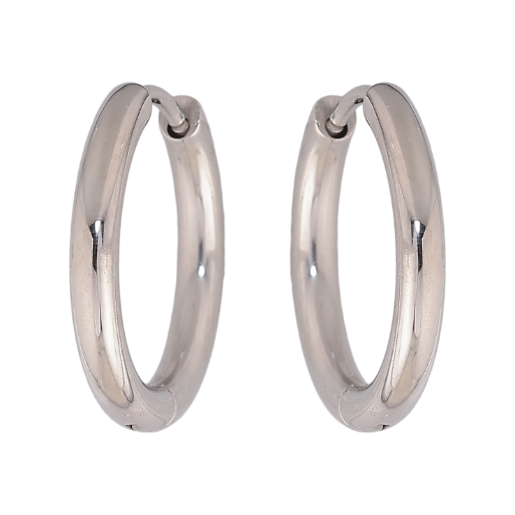 Серьги Xuping TTM Stainless Steel цвет Родий кольца (конго) "Классические" ø 2см фото №24