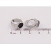 Серьги Xuping TTM Stainless Steel цвет Родий колечки "Круги с черными вставками" фото №2