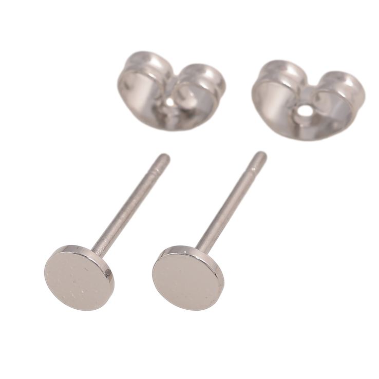 Серьги Xuping TTM Stainless Steel цвет Родий пусеты "Круги" ø 4мм фото №22 Серьги Xuping TTM Stainless Steel цвет Родий пусеты "Круги" ø 4мм фото №22