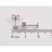 Серьги Xuping TTM Stainless Steel цвет Родий пусеты "Круги" ø 4мм фото №2