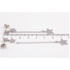 Серьги Xuping TTM Stainless Steel цвет Родий пусеты "Звезды" 2 в 1 фото №3