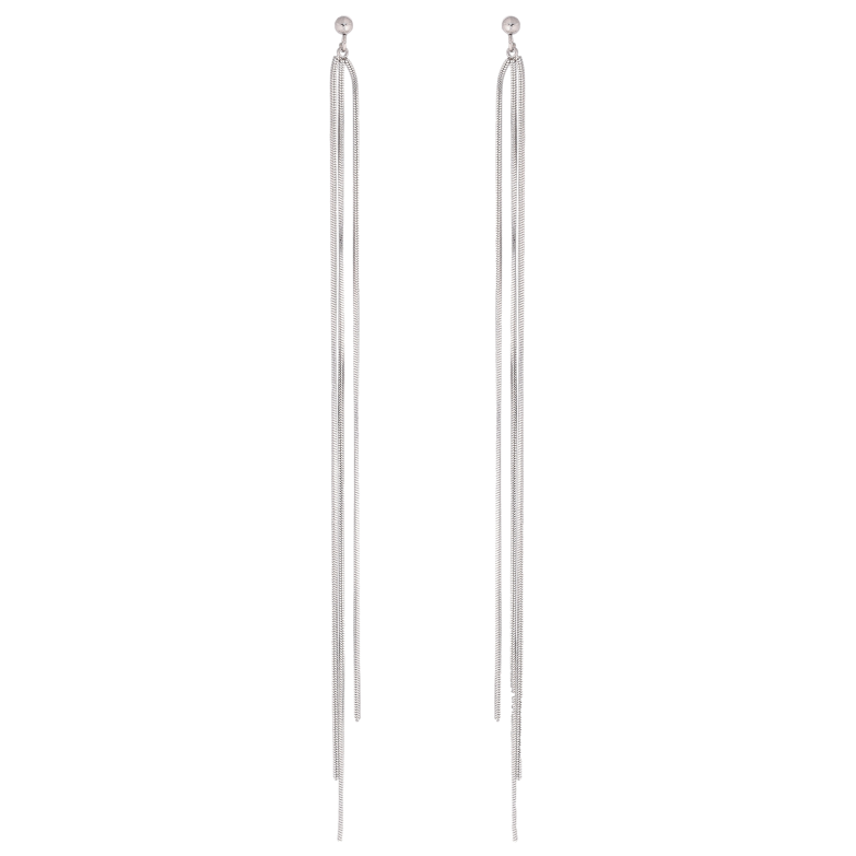 Сережки Xuping TTM Stainless Steel колір Родій пусети "Підвіски з ланцюжків" фото №12 Сережки Xuping TTM Stainless Steel колір Родій пусети "Підвіски з ланцюжків" фото №12