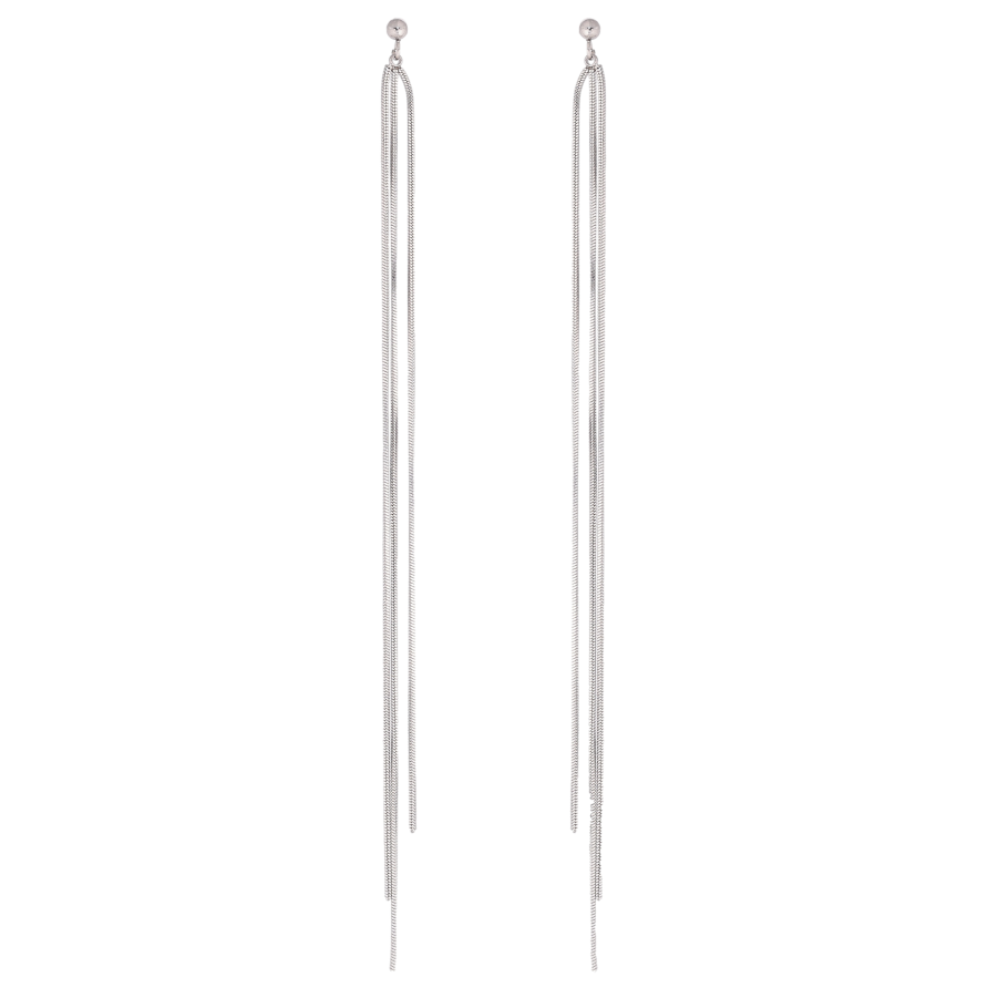 Сережки Xuping TTM Stainless Steel колір Родій пусети "Підвіски з ланцюжків" фото №1 Сережки Xuping TTM Stainless Steel колір Родій пусети "Підвіски з ланцюжків" фото №1