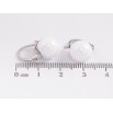 Серьги Xuping TTM Stainless Steel цвет Родий замок-булавка "Белые керамические шарики" ø 10мм фото №2 Серьги Xuping TTM Stainless Steel цвет Родий замок-булавка "Белые керамические шарики" ø 10мм фото №2