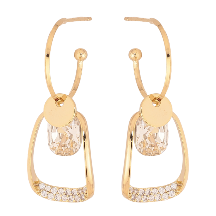 Серьги Xuping цвет 14K с кристаллами Swarovski пусеты "Декоративные подвески с кристаллами Clear" фото №7 Серьги Xuping цвет 14K с кристаллами Swarovski пусеты "Декоративные подвески с кристаллами Clear" фото №7