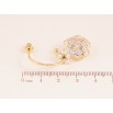 Сережки Xuping колір 14K з кристалами Swarovski пусети "Квіточки з кристалами АВ на дужках" фото №3 Сережки Xuping колір 14K з кристалами Swarovski пусети "Квіточки з кристалами АВ на дужках" фото №3