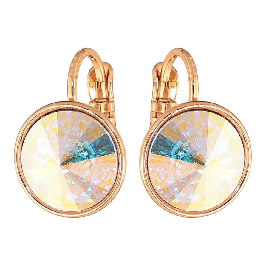 Серьги Xuping цвет 18К с кристаллами Swarovski французский замок "Кристаллы АВ" ø 12мм фото №1 Серьги Xuping цвет 18К с кристаллами Swarovski французский замок "Кристаллы АВ" ø 12мм фото №1