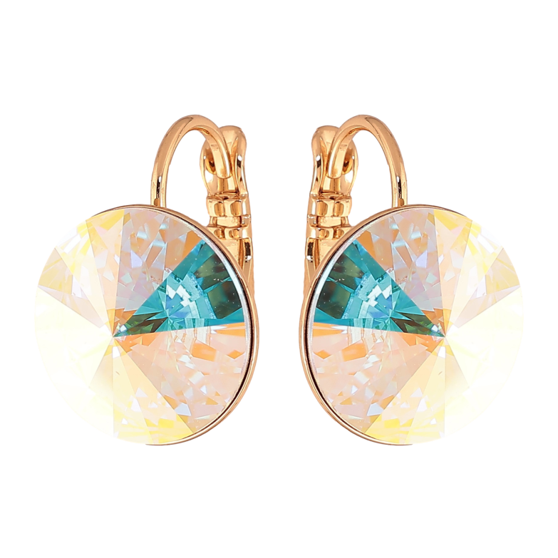 Серьги Xuping цвет 18К с кристаллами Swarovski французский замок "Кристаллы АВ" ø 14мм фото №10 Серьги Xuping цвет 18К с кристаллами Swarovski французский замок "Кристаллы АВ" ø 14мм фото №10