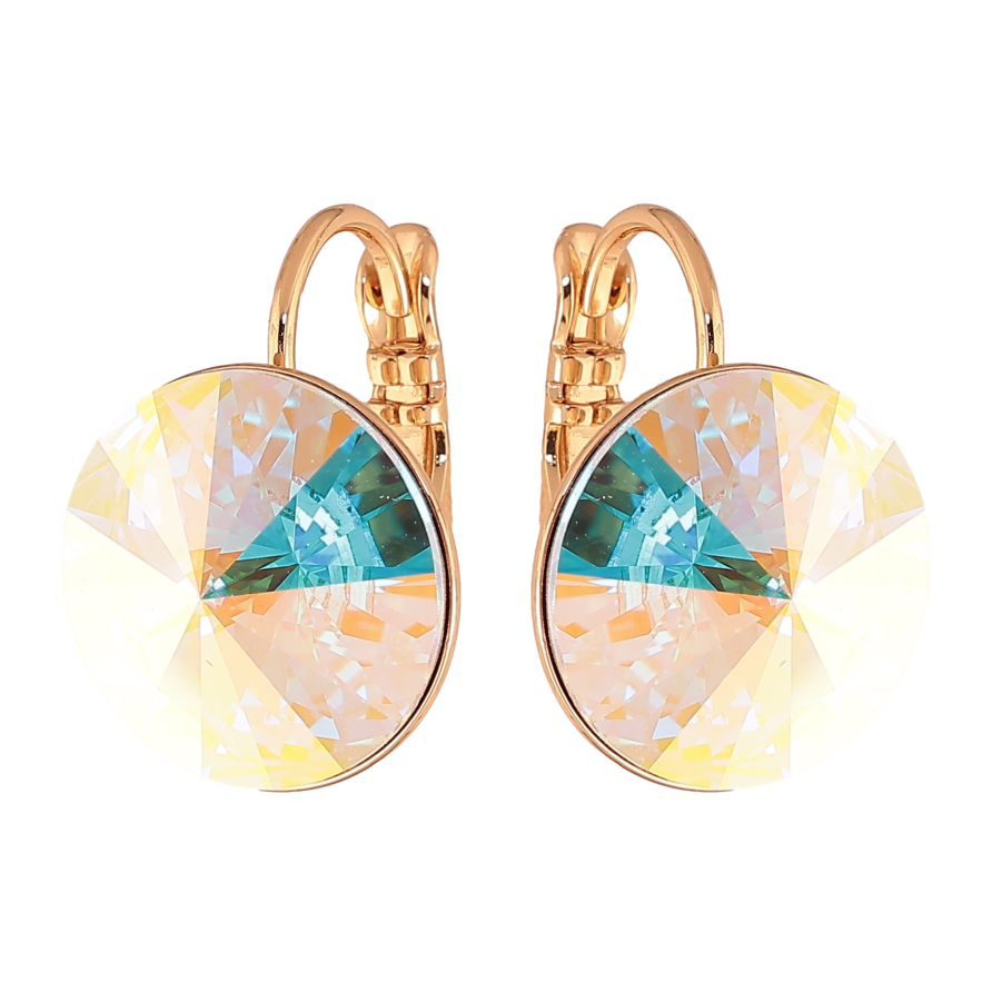 Серьги Xuping цвет 18К с кристаллами Swarovski французский замок "Кристаллы АВ" ø 14мм фото №1 Серьги Xuping цвет 18К с кристаллами Swarovski французский замок "Кристаллы АВ" ø 14мм фото №1