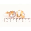 Серьги Xuping цвет 18К с кристаллами Swarovski французский замок "Кристаллы Smoked Topaz" ø 12мм фото №2