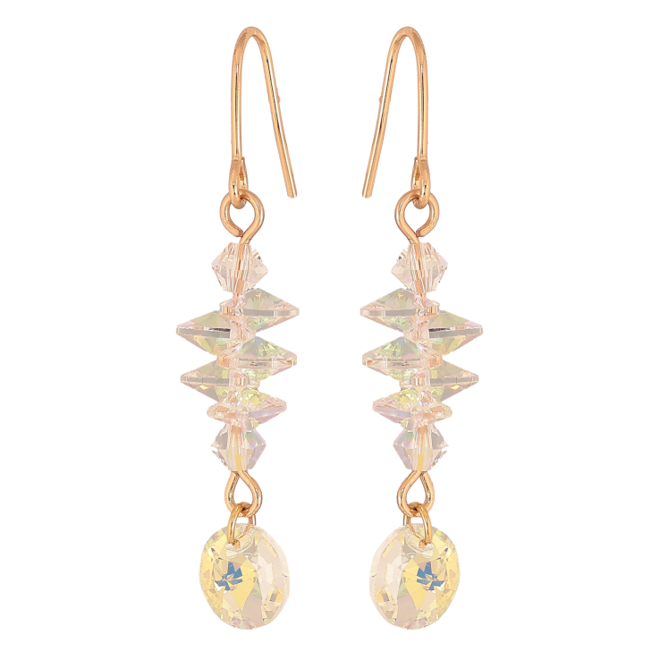 Серьги Xuping цвет 18K с кристаллами Swarovski французский замок "Кристаллы Shimmer" фото №7