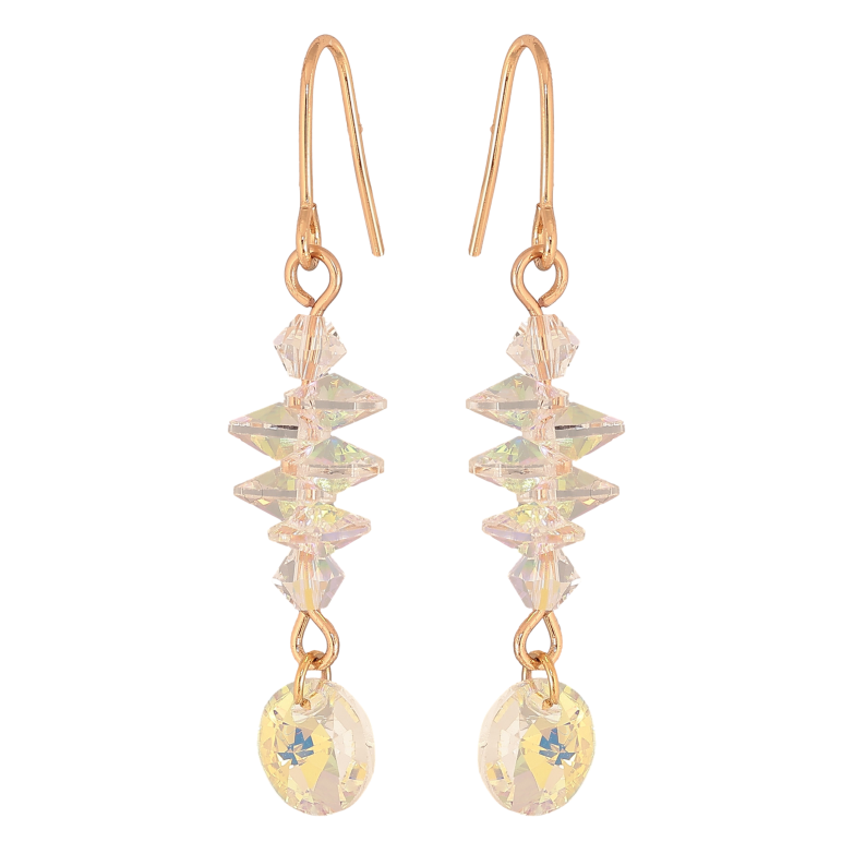 Сережки Xuping колір 18K з кристалами Swarovski французький замок "Кристали Shimmer" фото №3 Сережки Xuping колір 18K з кристалами Swarovski французький замок "Кристали Shimmer" фото №3
