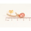 Сережки Xuping колір 18K з кристалами Swarovski пусети "Дуги з кристальними крапельками Padparadscha" фото №3