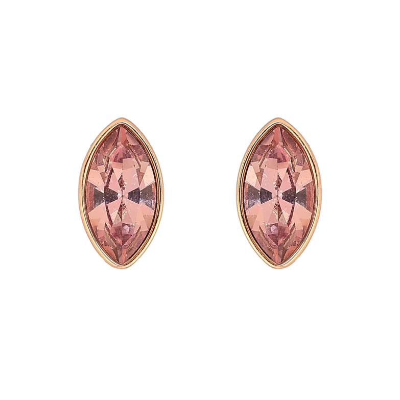Серьги Xuping цвет 18K с кристаллами Swarovski пусеты "Кристалл Antique Pink в огранке Маркиз" фото №20