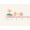 Сережки Xuping колір 18K з кристалами Swarovski пусети "Кристал Aquamarine в ограновуванні Маркіз" фото №3