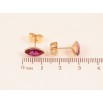 Сережки Xuping колір 18K з кристалами Swarovski пусети "Кристал Fuchsia в ограновуванні Маркіз" фото №3