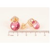 Серьги Xuping цвет 18K с кристаллами Swarovski пусеты "Кристалл Rose в скрепке ромб с кристаллами" фото №3 Серьги Xuping цвет 18K с кристаллами Swarovski пусеты "Кристалл Rose в скрепке ромб с кристаллами" фото №3