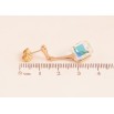Сережки Xuping колір 18K з кристалами Swarovski пусети "Кристальні кубики Shimmer на підвісках" фото №3 Сережки Xuping колір 18K з кристалами Swarovski пусети "Кристальні кубики Shimmer на підвісках" фото №3