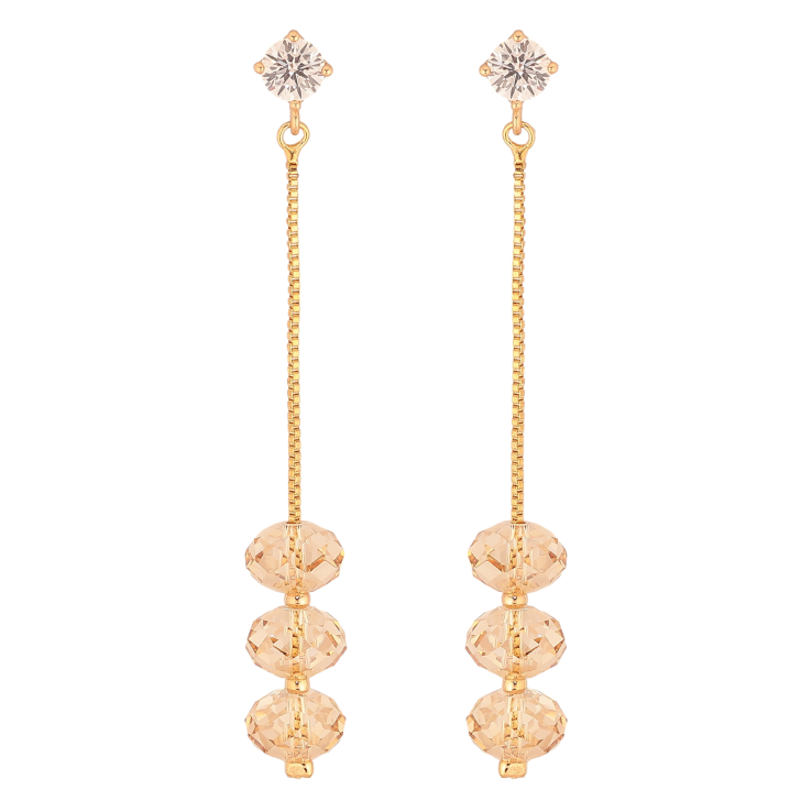 Серьги Xuping цвет 18K с кристаллами Swarovski пусеты "Кристальные бусины Golden Shadow на цепочках" фото №25 Серьги Xuping цвет 18K с кристаллами Swarovski пусеты "Кристальные бусины Golden Shadow на цепочках" фото №25
