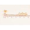 Серьги Xuping цвет 18K с кристаллами Swarovski пусеты "Кристальные бусины Golden Shadow на цепочках" фото №2