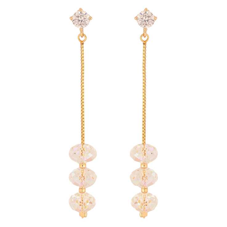 Серьги Xuping цвет 18K с кристаллами Swarovski пусеты "Кристальные бусины Shimmer на цепочках" фото №24 Серьги Xuping цвет 18K с кристаллами Swarovski пусеты "Кристальные бусины Shimmer на цепочках" фото №24