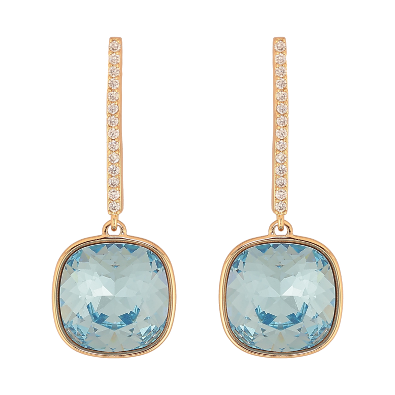 Сережки Xuping колір 18K з кристалами Swarovski пусети "Кристали Aquamarine" фото №19 Сережки Xuping колір 18K з кристалами Swarovski пусети "Кристали Aquamarine" фото №19
