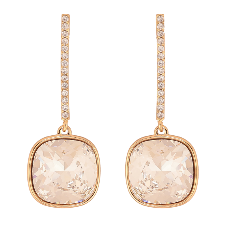 Сережки Xuping колір 18K з кристалами Swarovski пусети "Кристали Clear" фото №19 Сережки Xuping колір 18K з кристалами Swarovski пусети "Кристали Clear" фото №19