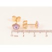 Серьги Xuping цвет 18K с кристаллами Swarovski пусеты "Цветочки Provence Lavender" фото №2